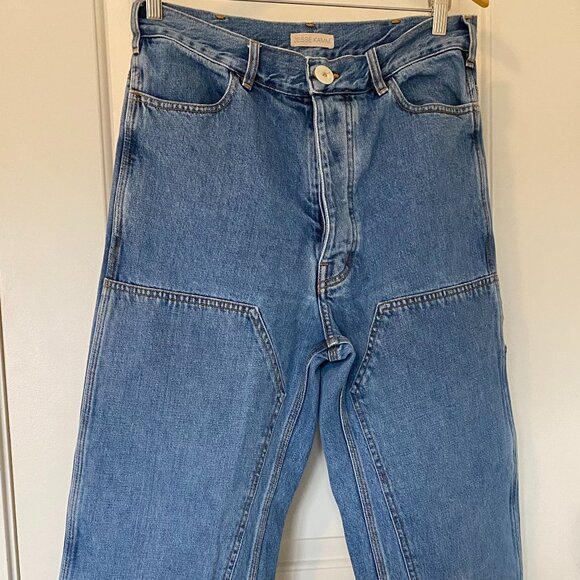 Jesse Kamm Handy Pants Denim Blue Size 12 – High Rise Wide Leg - Picture 2 of 3